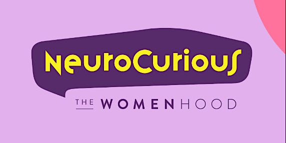 Promotional banner for NeuroCurious event with event details on a purple background