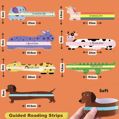 Animal Coloured Reading Overlays