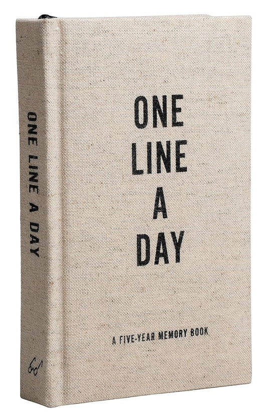 Canvas One Line a Day: A Five - Year Memory Book (Yearly Memory Journal and Diary, Natural Canvas Cover) - MAKES SENSE TO ME