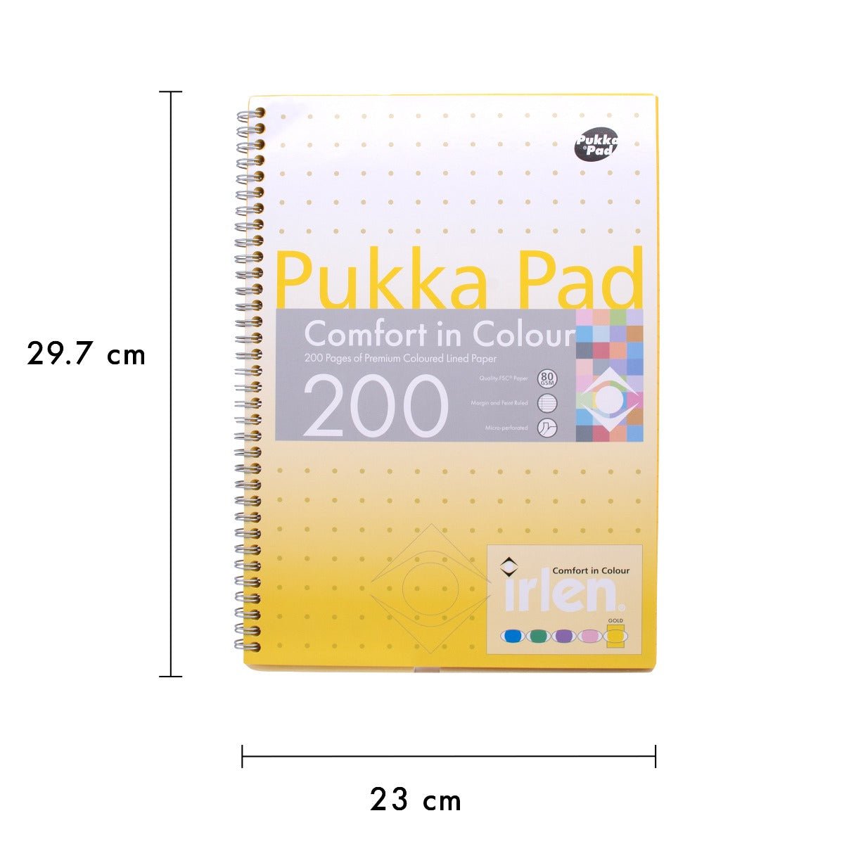 Irlen Coloured A4 Notebook Jotta - Gold  - MAKES SENSE TO ME