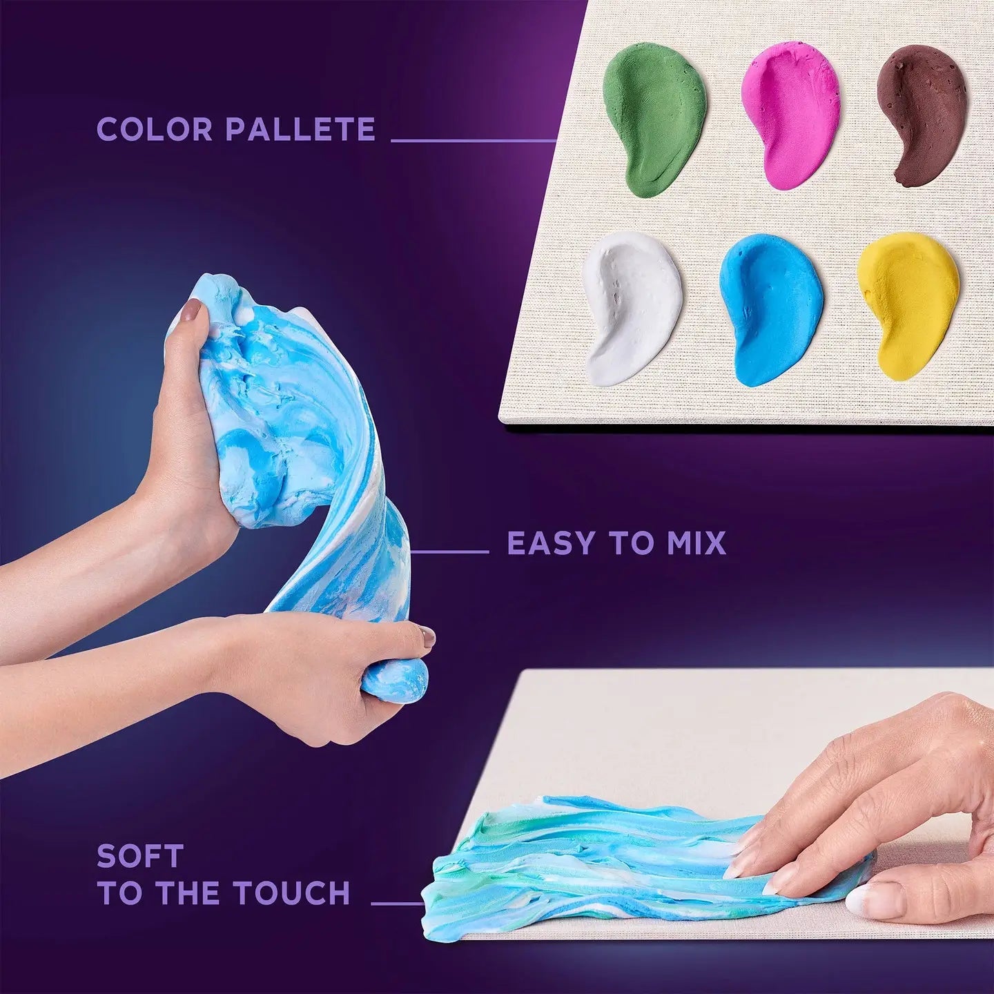 Okto Air Dry Clay 3D Sensory Art Canvas - Flower Beds in Holland, Vincent Van - MAKES SENSE TO ME