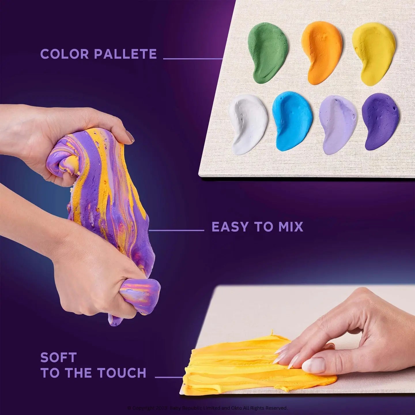 Okto Air Dry Clay 3D Sensory Art Canvas - Irises, Vincent Van Gough - MAKES SENSE TO ME