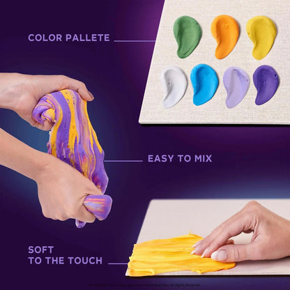 Okto Air Dry Clay 3D Sensory Art Canvas - Irises, Vincent Van Gough - MAKES SENSE TO ME