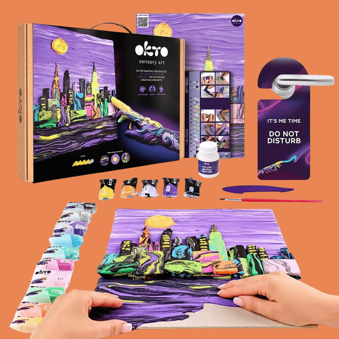 Okto Air Dry Clay 3D Sensory Art Canvas - New York - MAKES SENSE TO ME