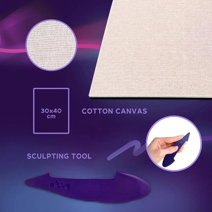 Okto Air Dry Clay 3D Sensory Art Canvas - Sydney - MAKES SENSE TO ME