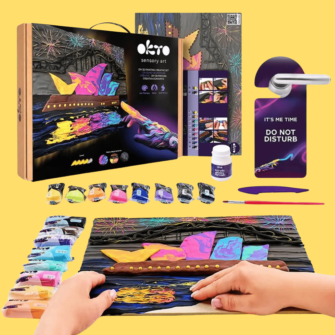 Okto Air Dry Clay 3D Sensory Art Canvas - Sydney - MAKES SENSE TO ME