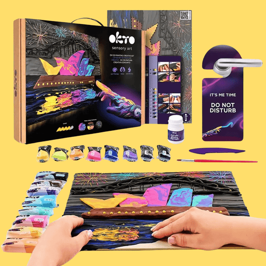 Okto Air Dry Clay 3D Sensory Art Canvas - Sydney - MAKES SENSE TO ME
