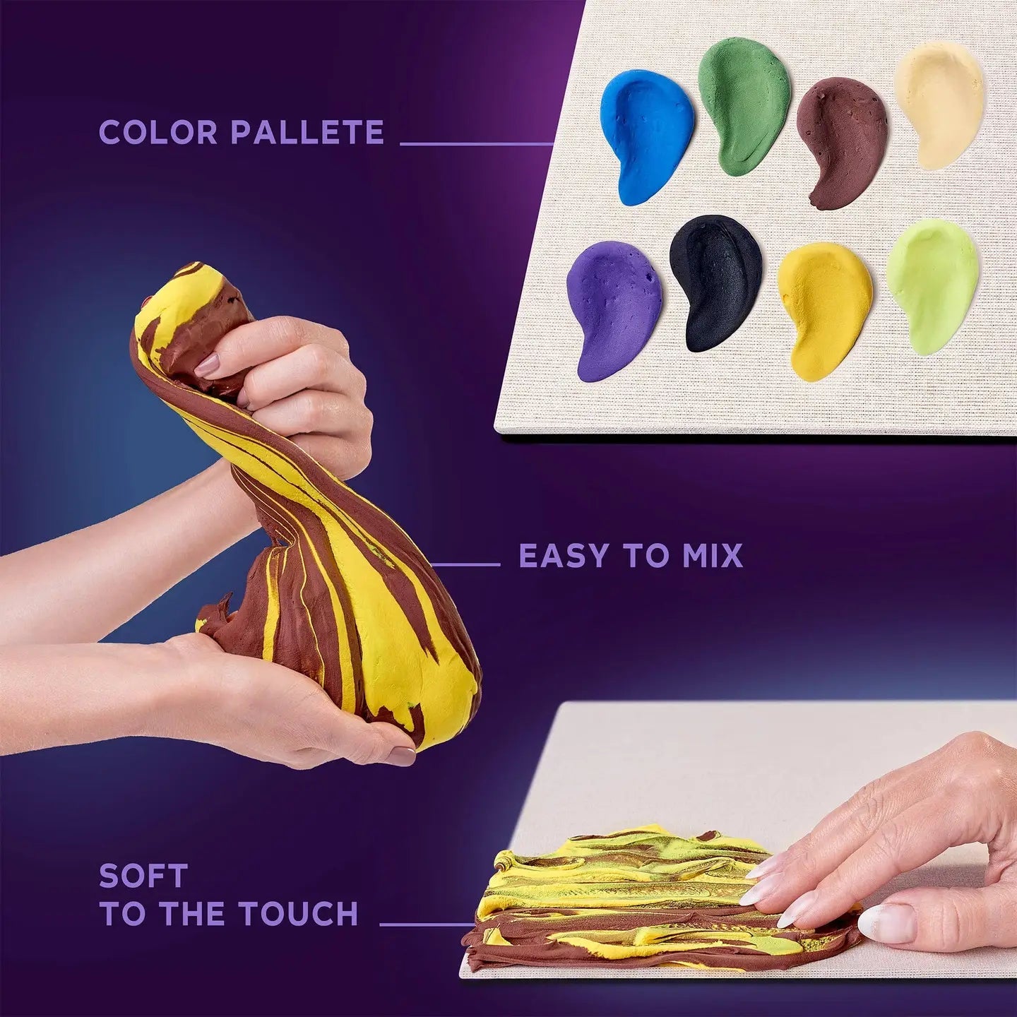 Okto Air Dry Clay 3D Sensory Art Canvas - The Kiss, Gustav Klimt - MAKES SENSE TO ME