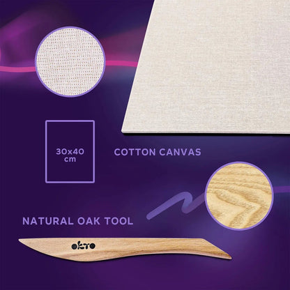 Okto Air Dry Clay 3D Sensory Art Canvas - The Kiss, Gustav Klimt - MAKES SENSE TO ME