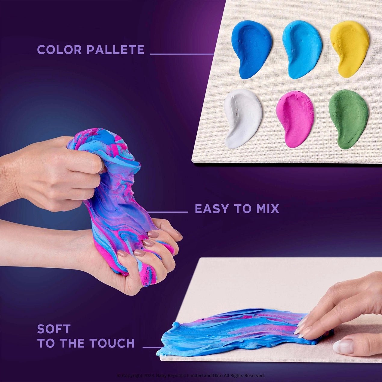 Okto Air Dry Clay 3D Sensory Art Canvas - Water Lilies, Claude Monet - MAKES SENSE TO ME