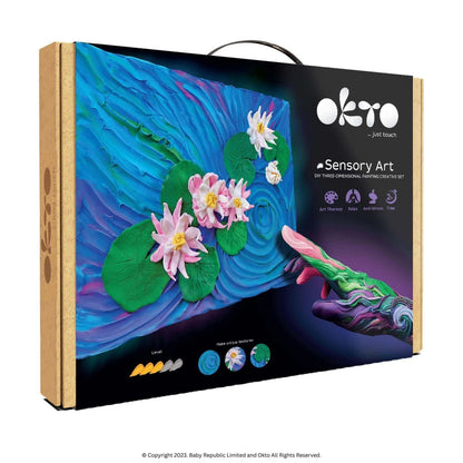 Okto Air Dry Clay 3D Sensory Art Canvas - Water Lilies, Claude Monet - MAKES SENSE TO ME