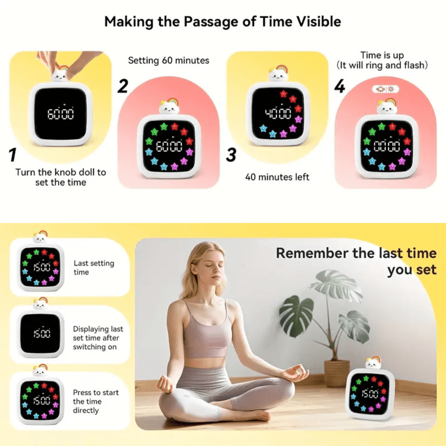 Rechargeable 99-Minute Visual Timer - Rabbit Head & Carrot Dial | MAKES ...