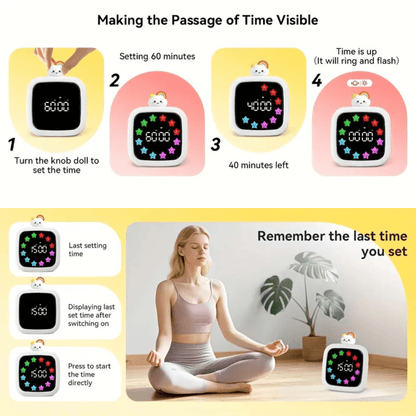 Rechargeable 99 - Minute Visual Timer - Robot Head & Planet Dial - MAKES SENSE TO ME